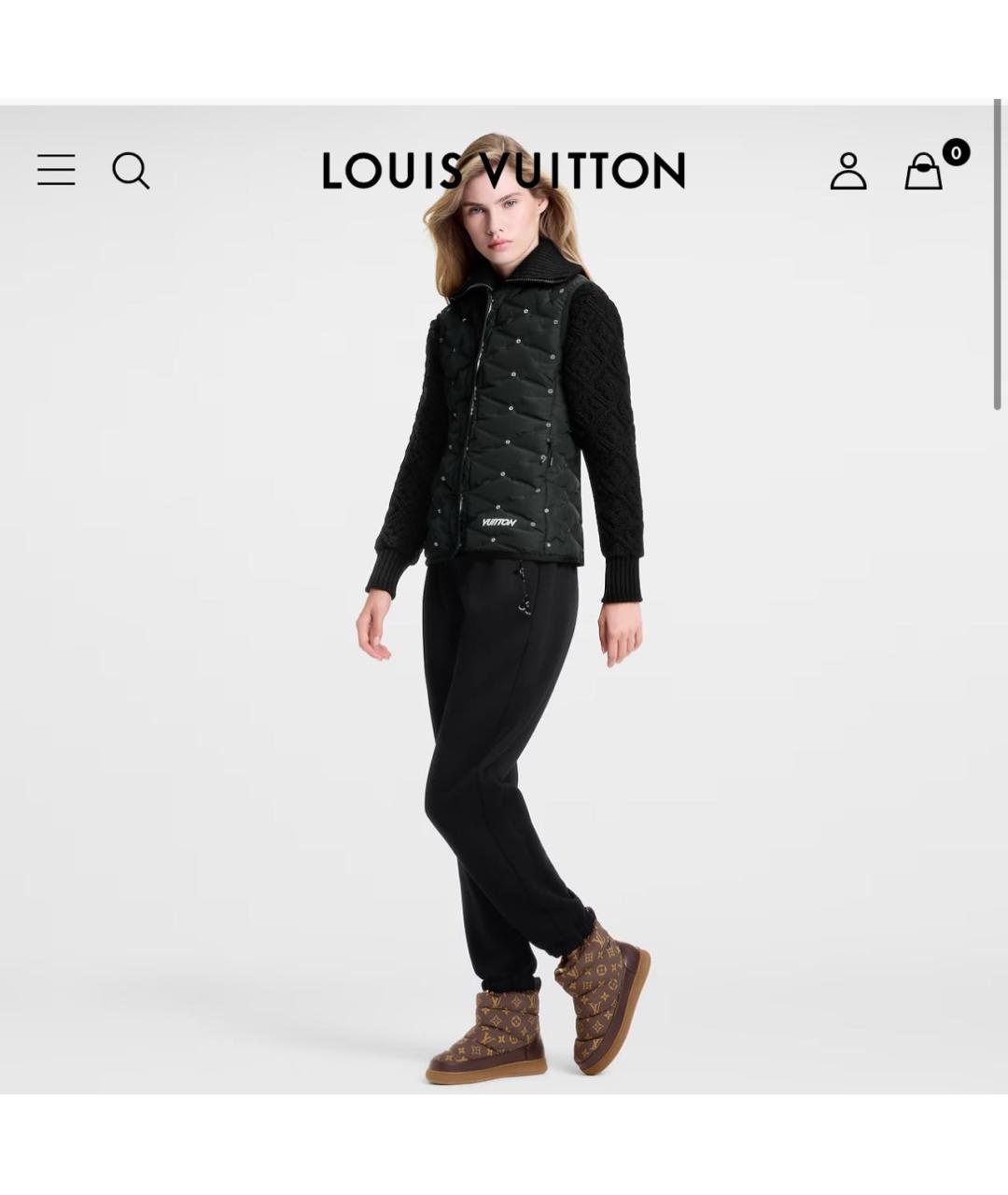 LOUIS VUITTON Коричневые текстильные ботинки, фото 7