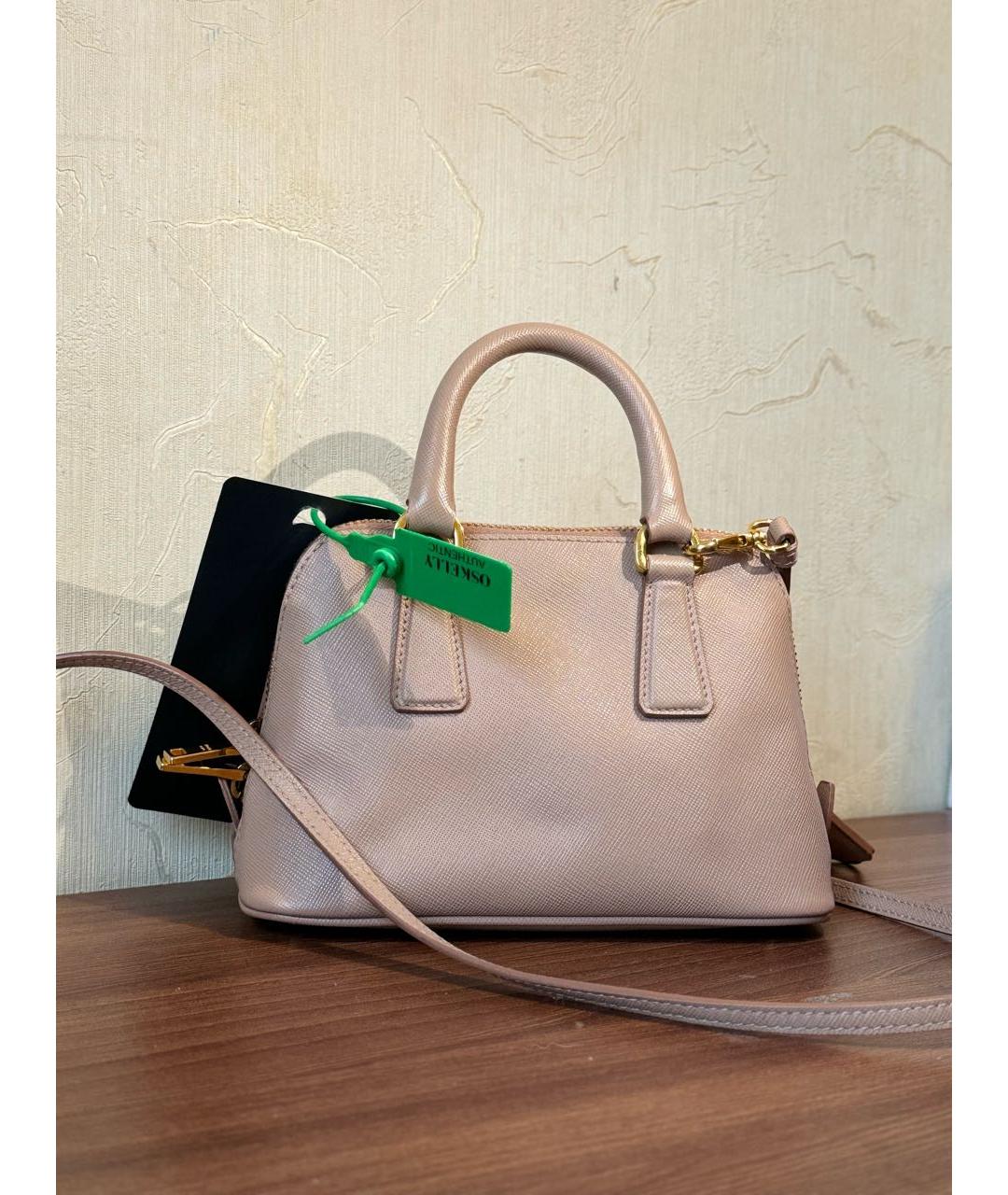 PRADA Бежевая кожаная сумка через плечо, фото 3