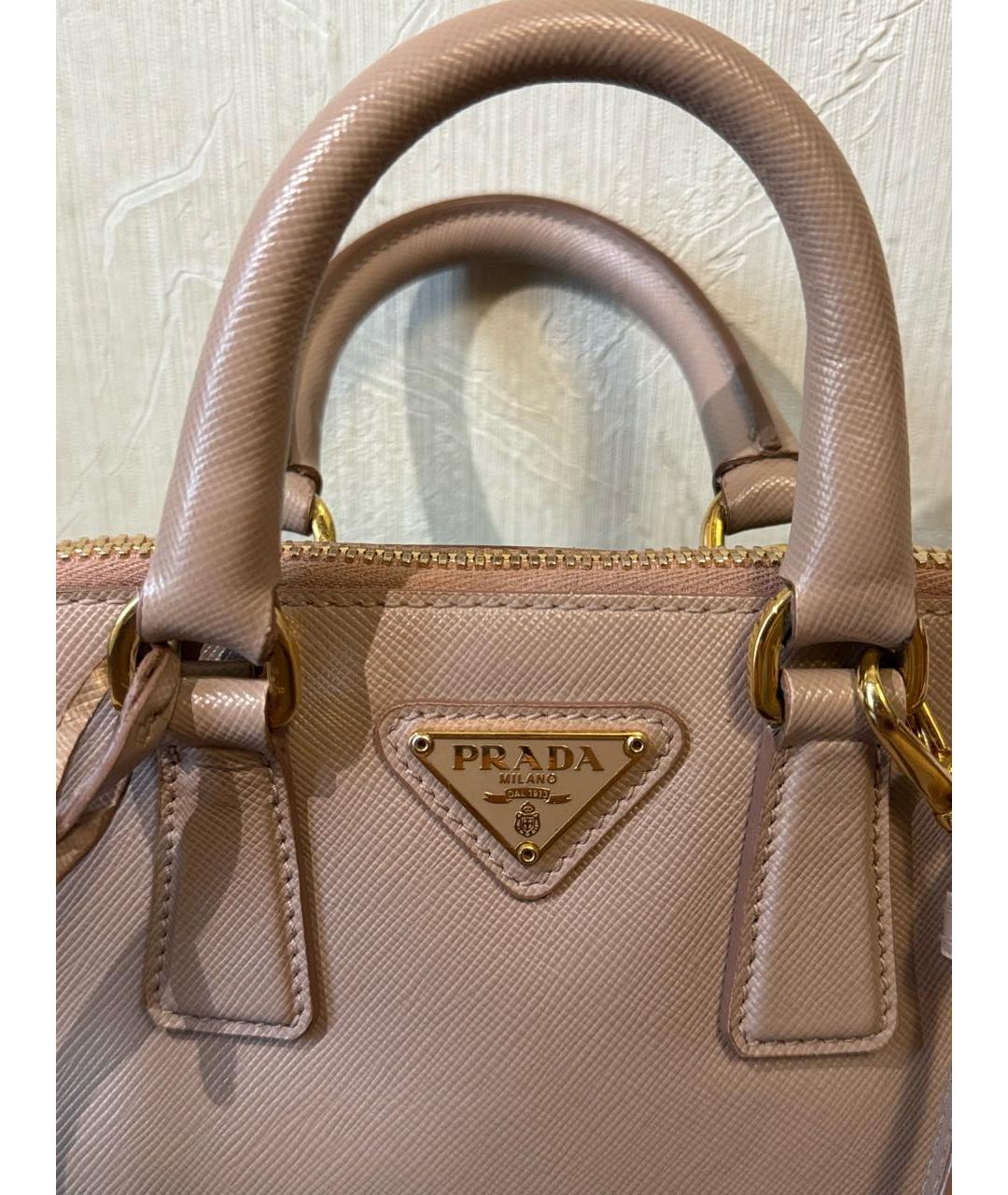 PRADA Бежевая кожаная сумка через плечо, фото 4