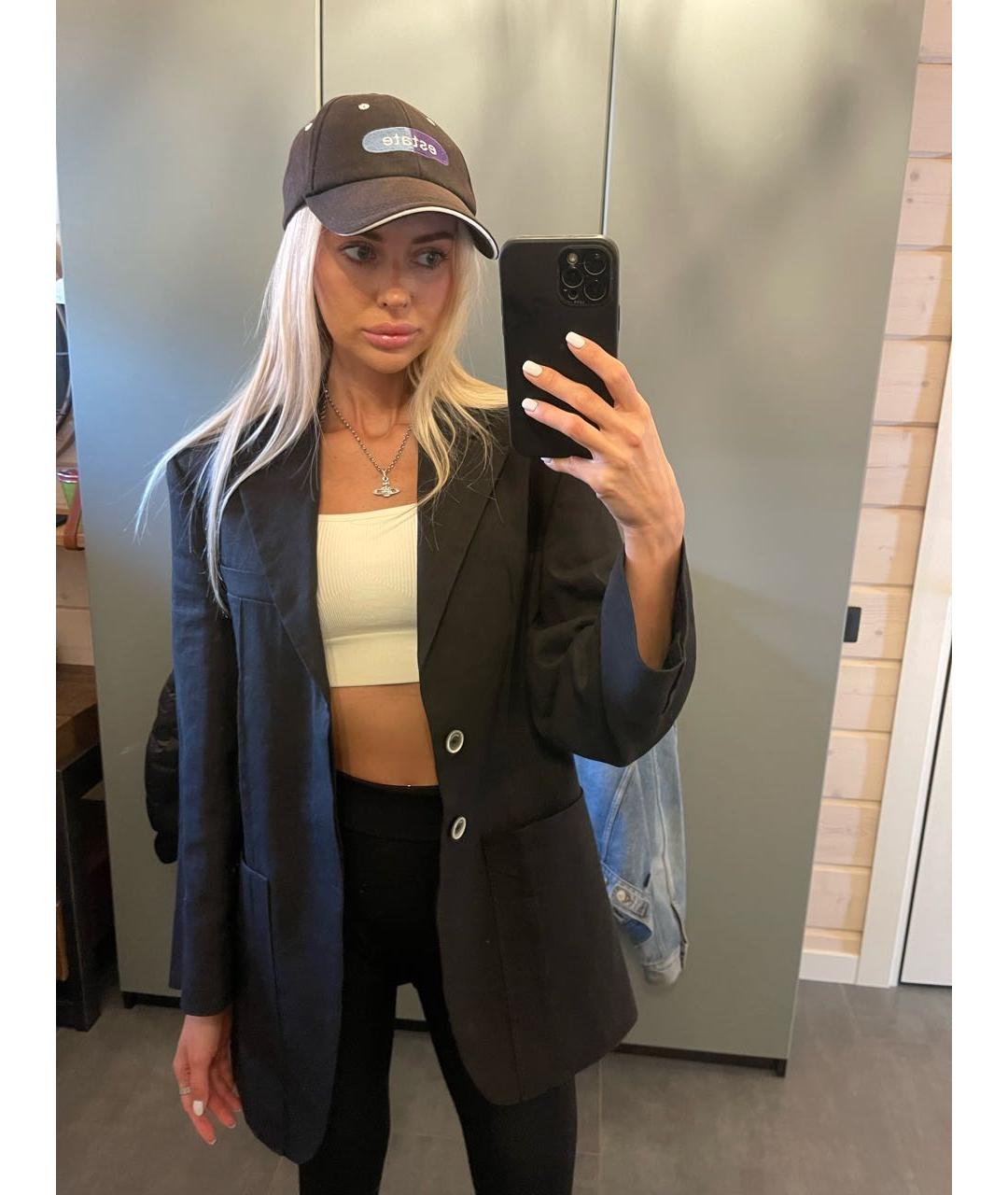 JACQUEMUS Черный льняной жакет/пиджак, фото 5