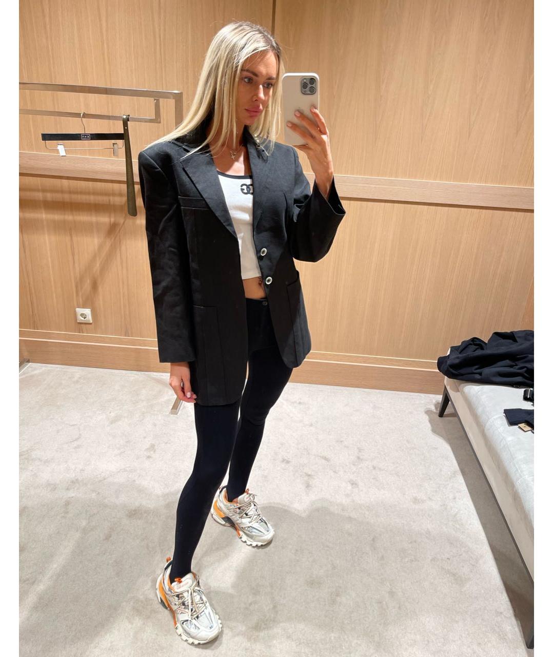 JACQUEMUS Черный льняной жакет/пиджак, фото 3