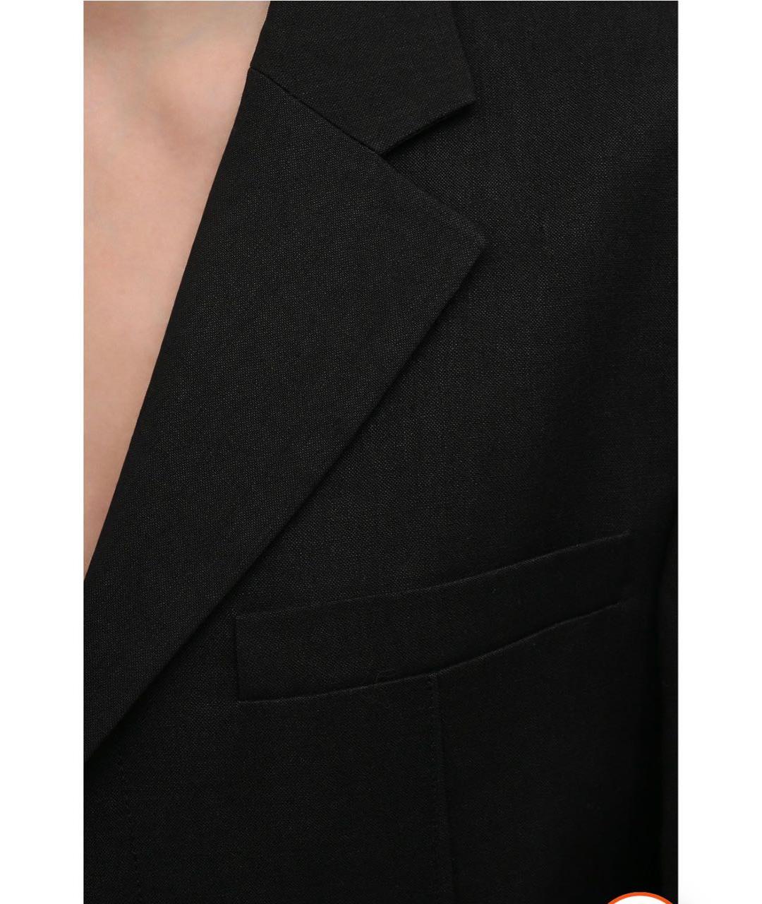 JACQUEMUS Черный льняной жакет/пиджак, фото 4