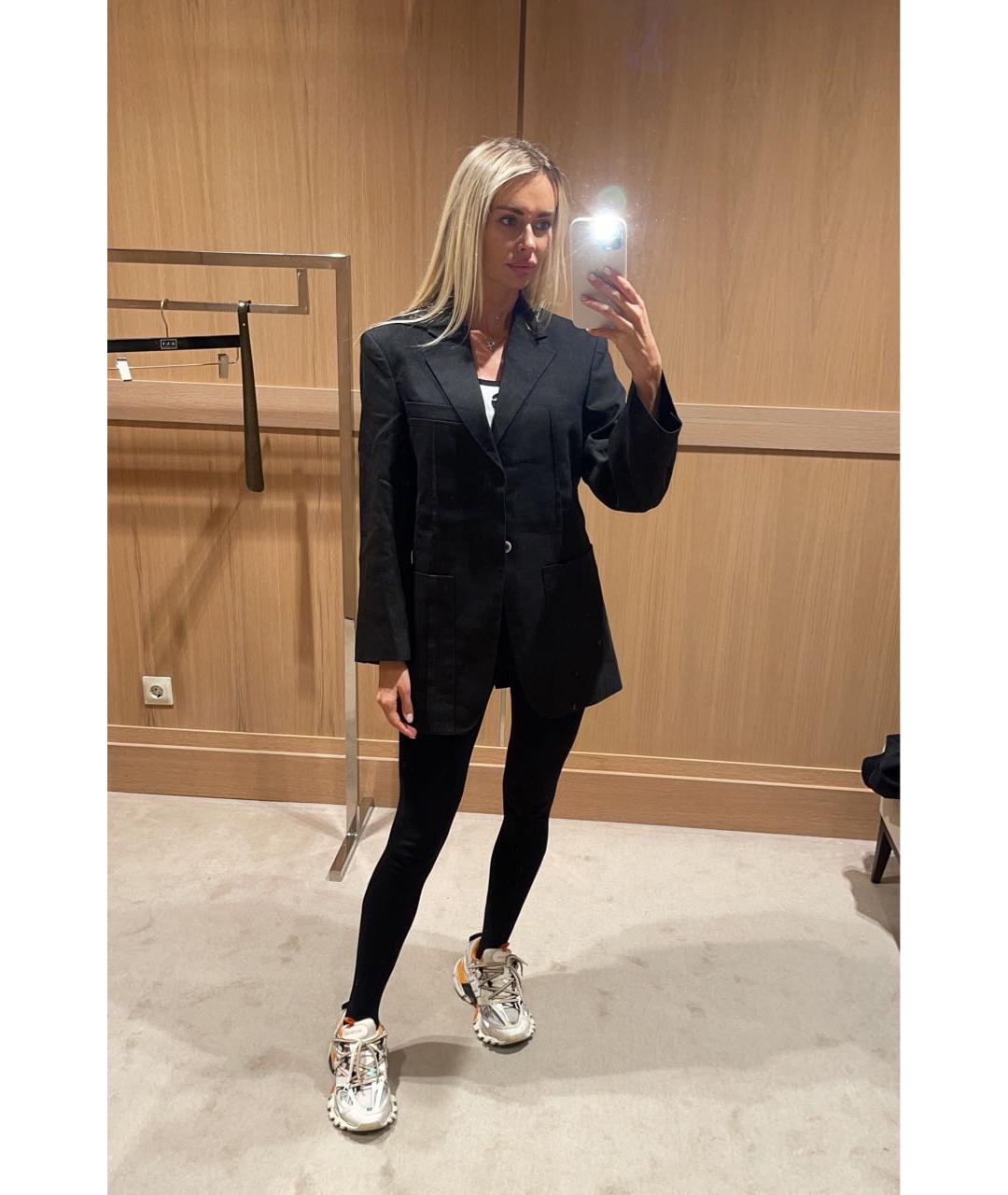 JACQUEMUS Черный льняной жакет/пиджак, фото 6