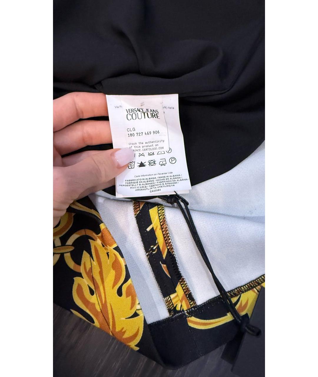 VERSACE JEANS COUTURE Черное полиэстеровое повседневное платье, фото 4