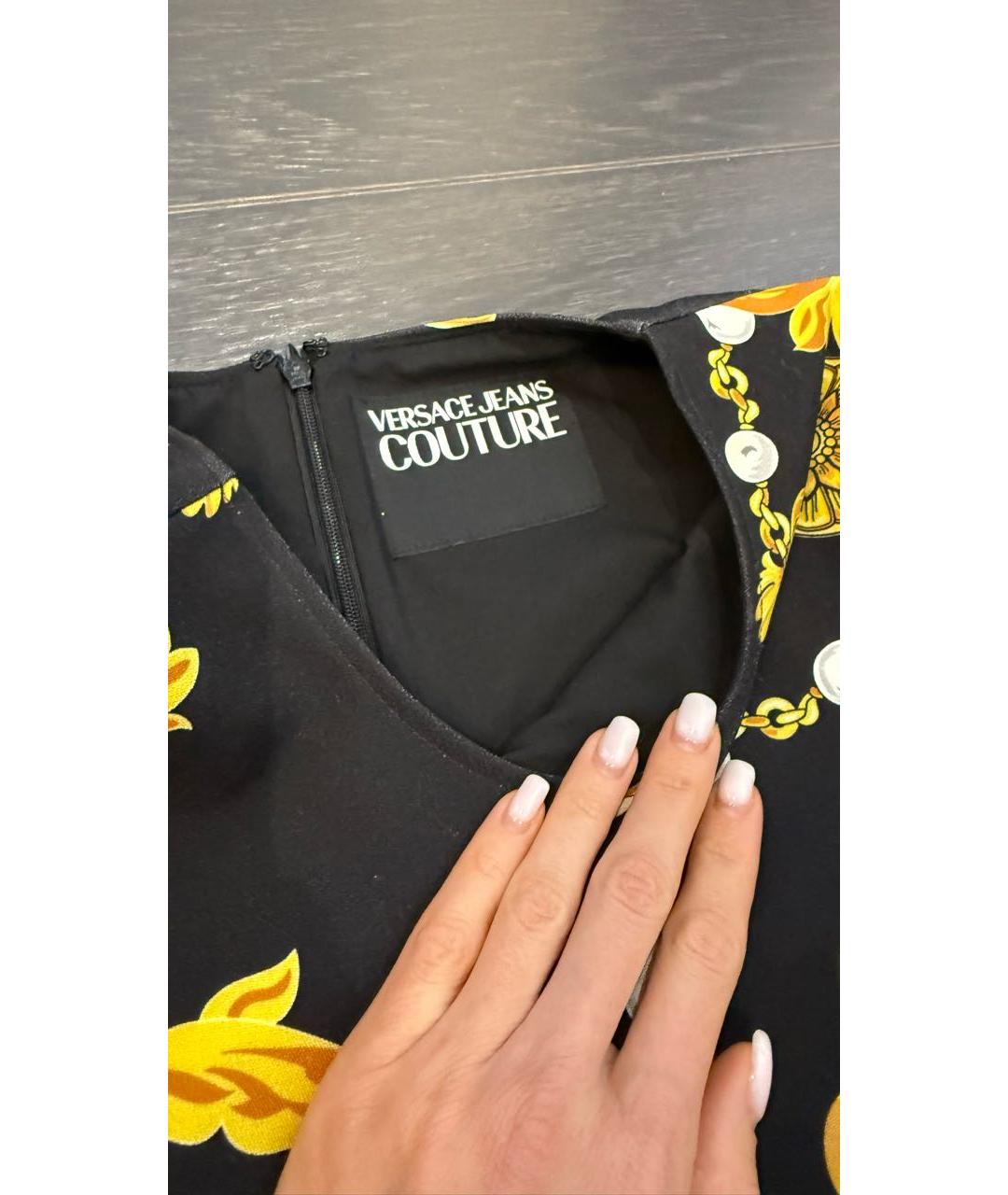 VERSACE JEANS COUTURE Черное полиэстеровое повседневное платье, фото 3