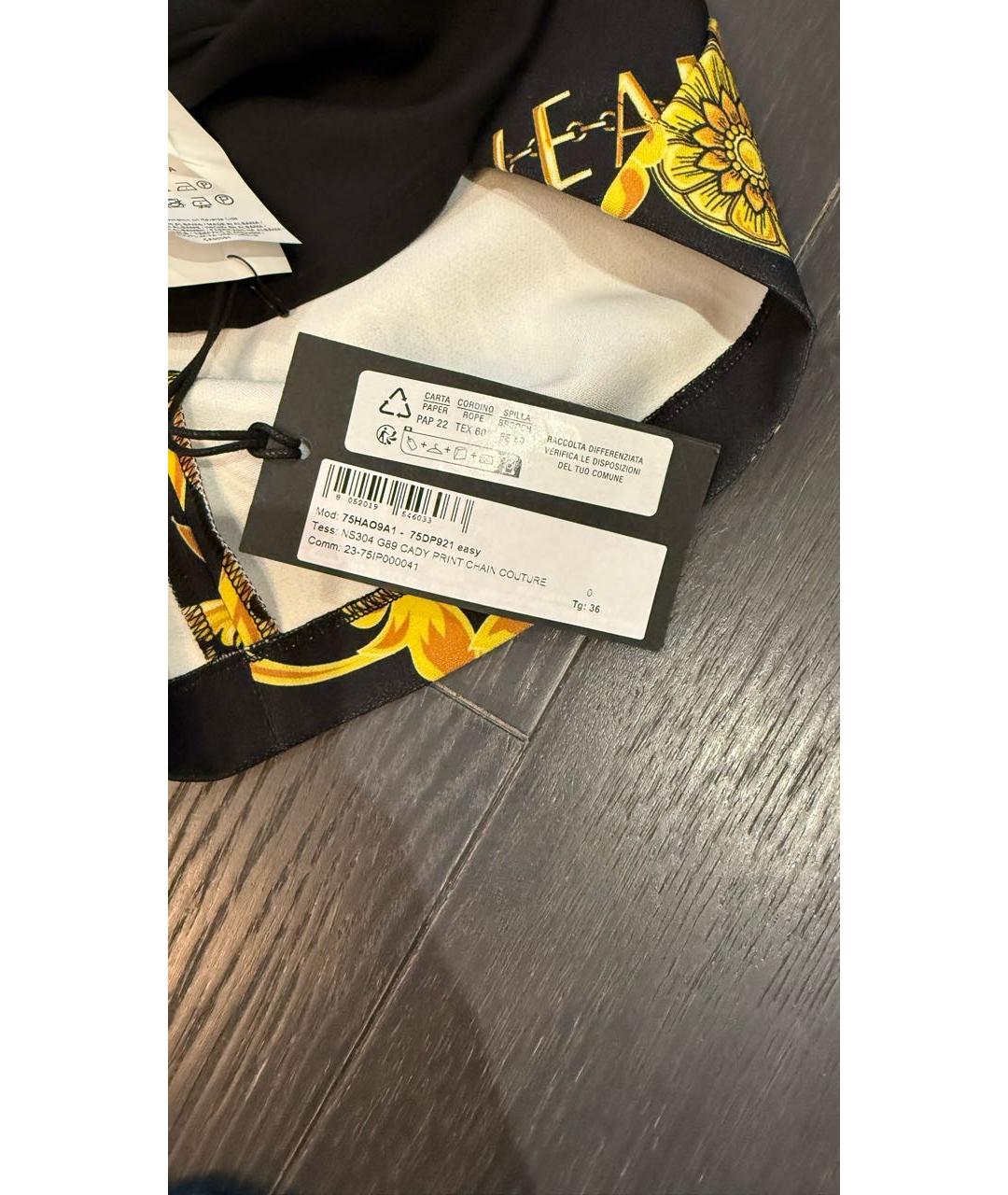 VERSACE JEANS COUTURE Черное полиэстеровое повседневное платье, фото 7