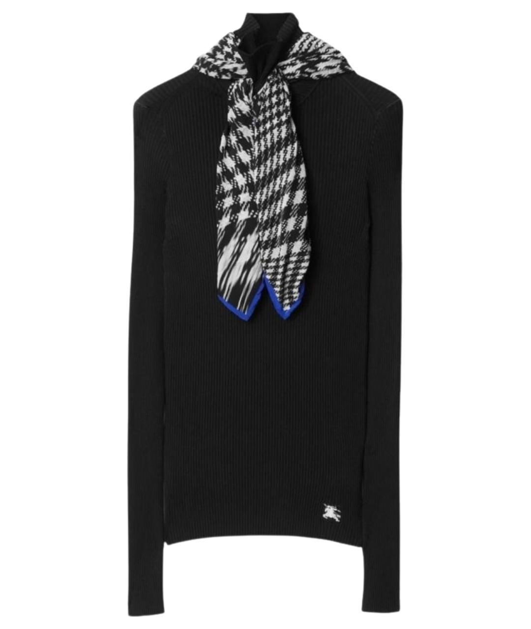 BURBERRY Черная вискозная водолазка, фото 1