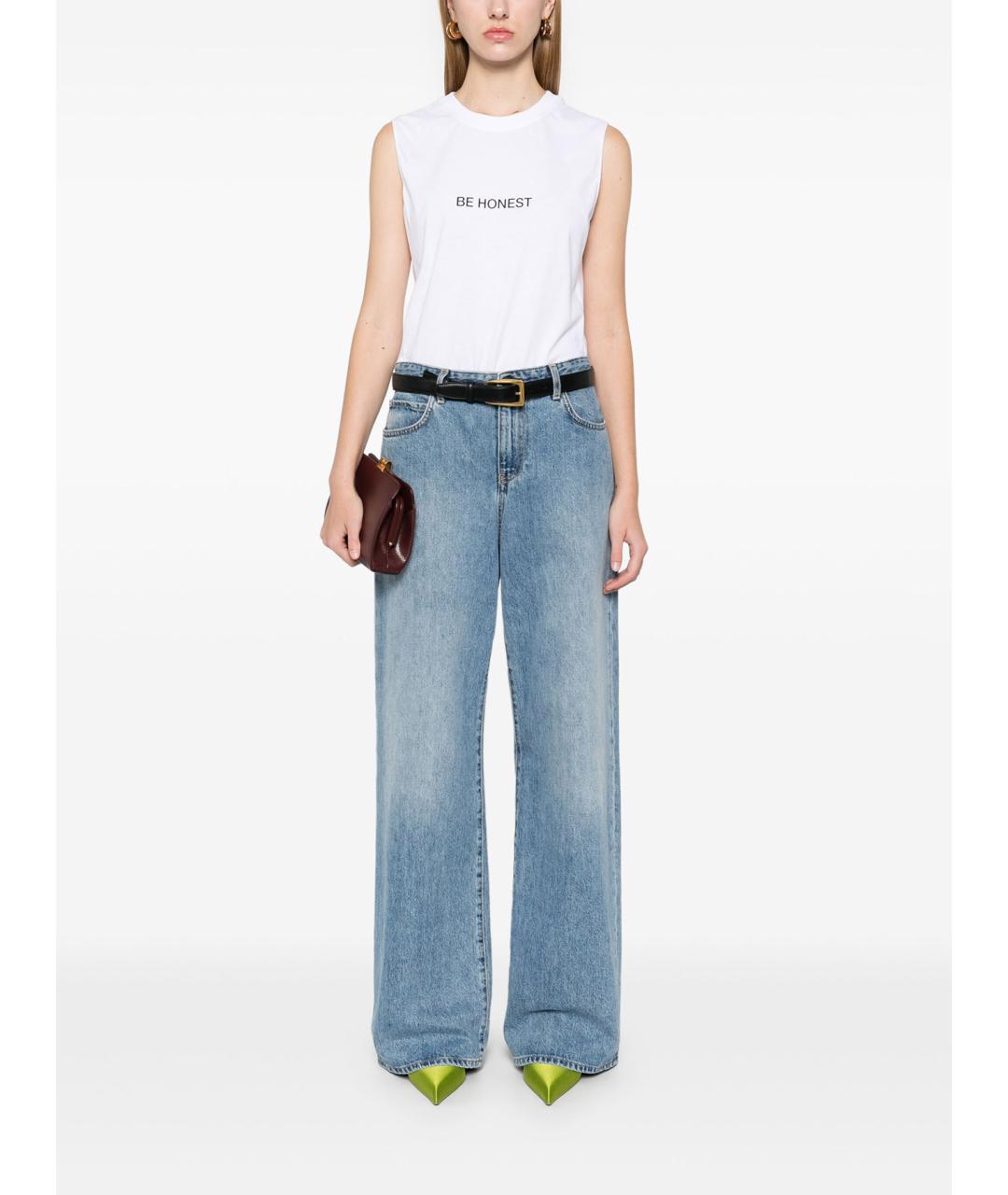 VICTORIA BECKHAM Белая хлопковая майка, фото 2