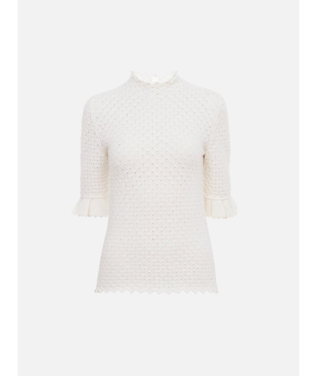 CHLOE Белый шерстяной джемпер / свитер, фото 5