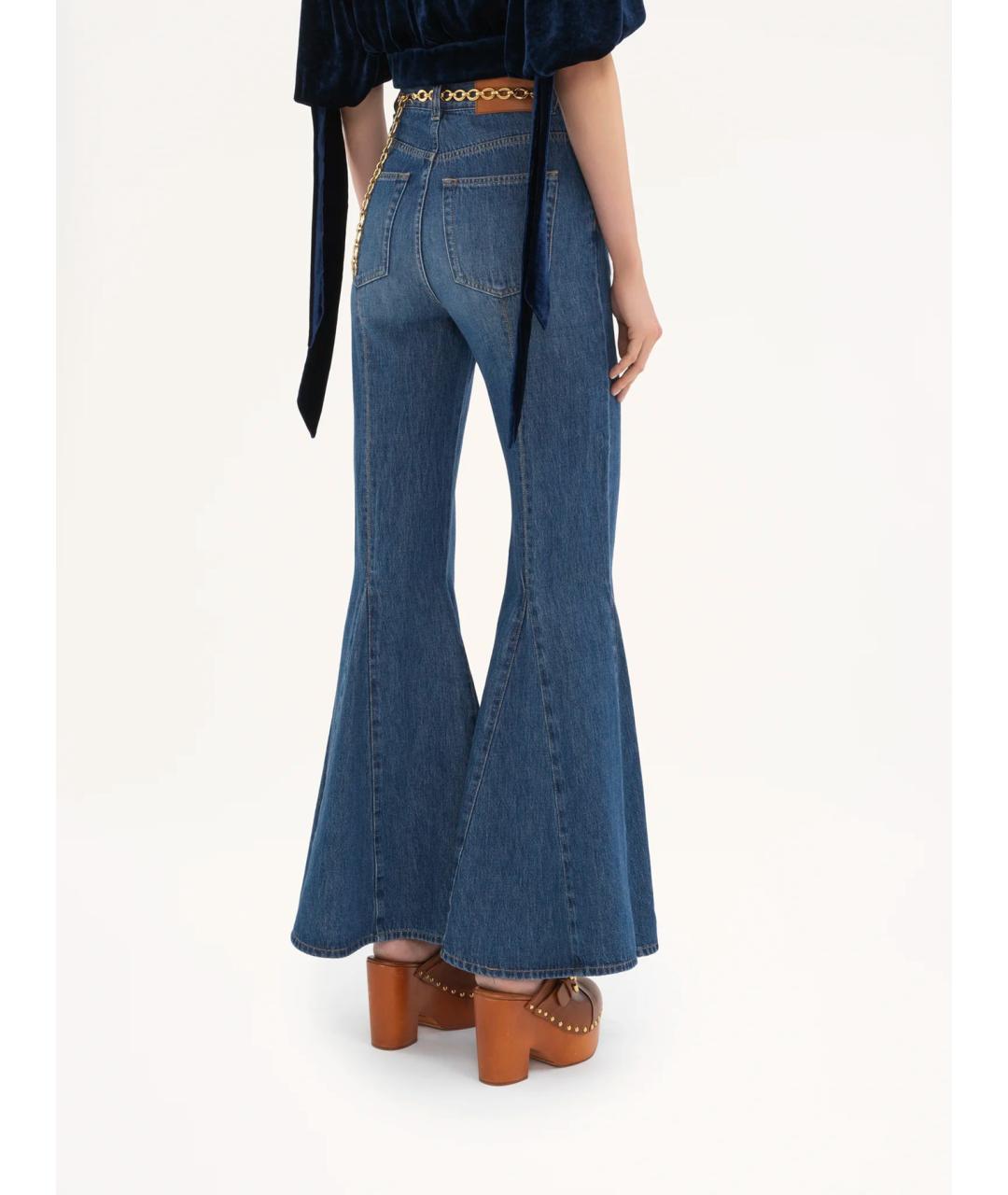 CHLOE Синие хлопковые джинсы клеш, фото 3