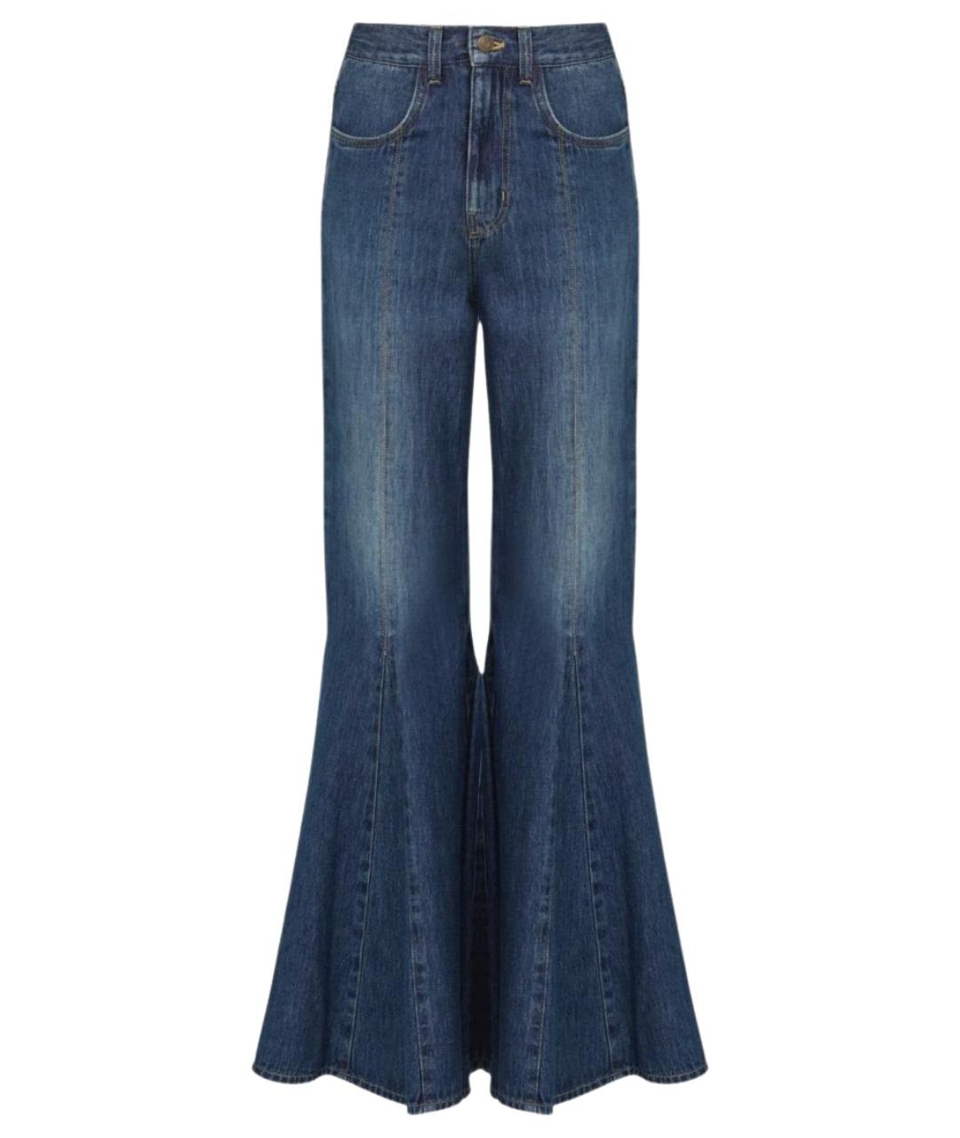 CHLOE Синие хлопковые джинсы клеш, фото 1
