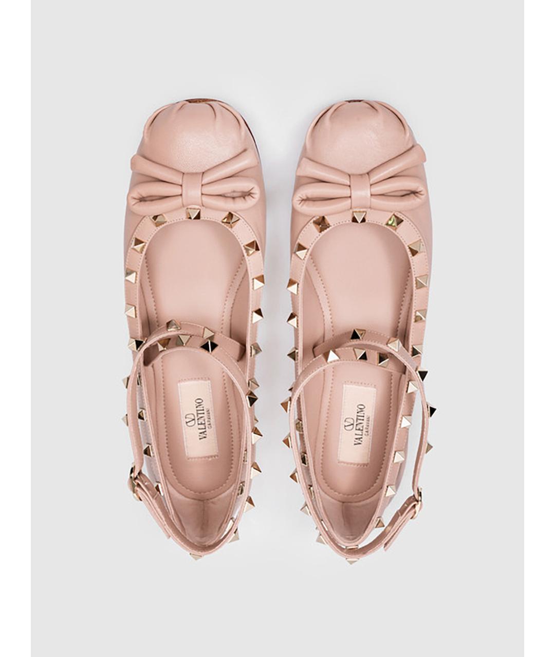VALENTINO Розовые кожаные балетки, фото 6