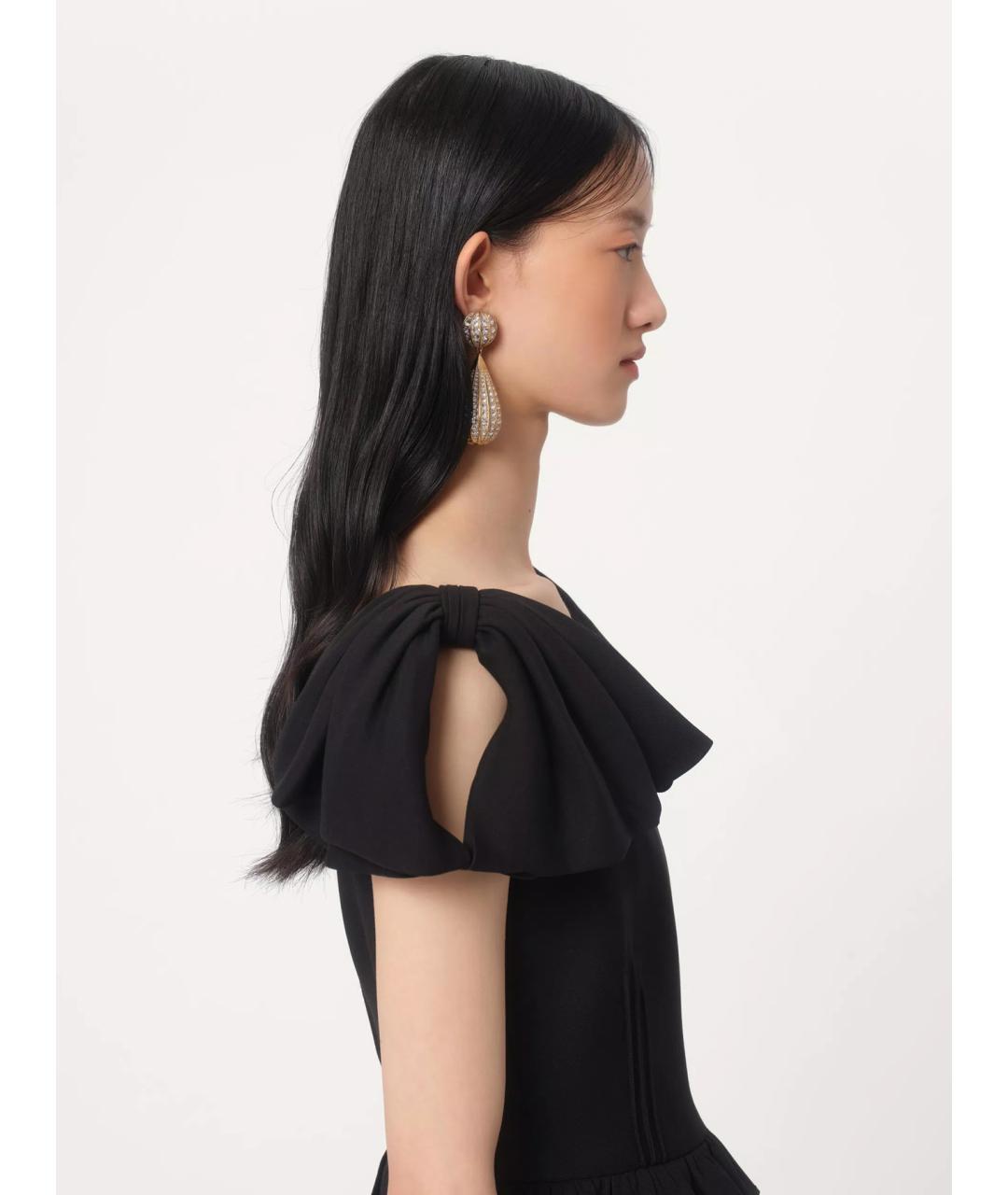 VALENTINO Черное шерстяное коктейльное платье, фото 3