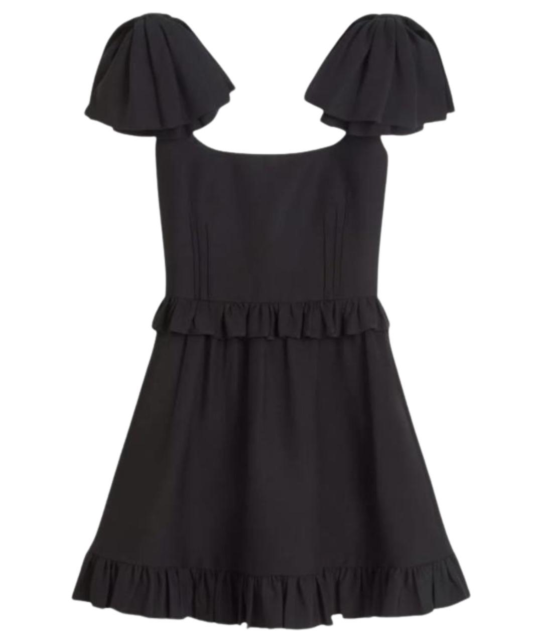 VALENTINO Черное шерстяное коктейльное платье, фото 1