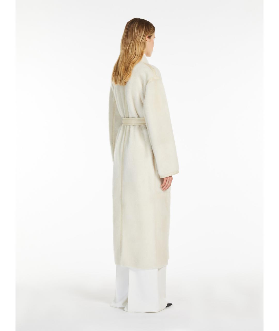 MAX MARA Белая меховая дубленка, фото 4