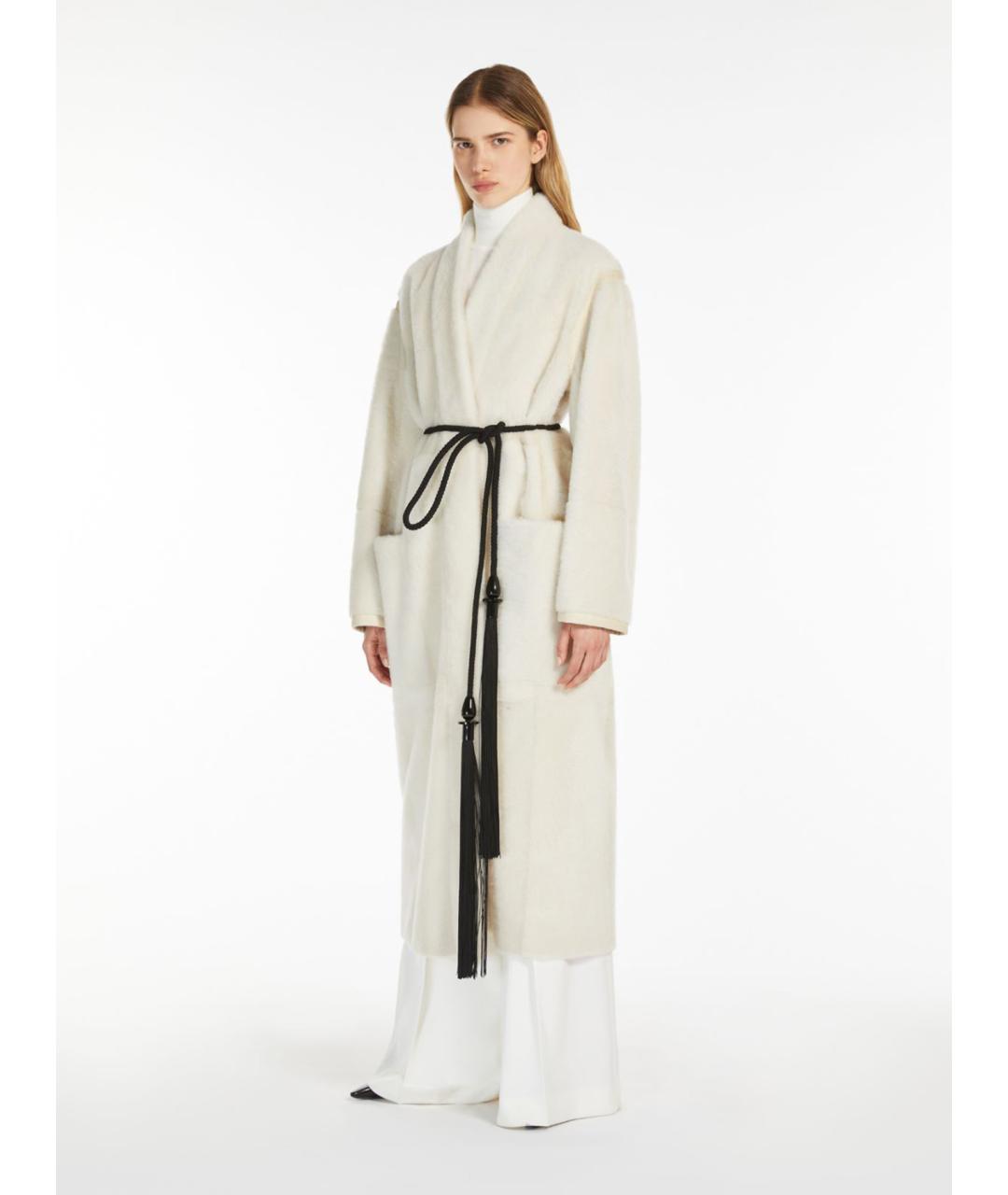 MAX MARA Белая меховая дубленка, фото 5