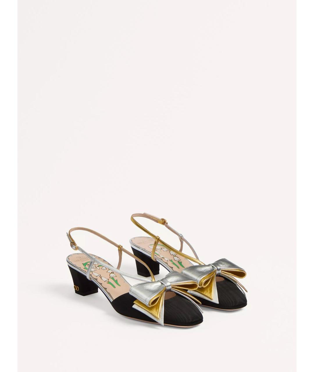 VALENTINO Черные текстильные туфли, фото 2