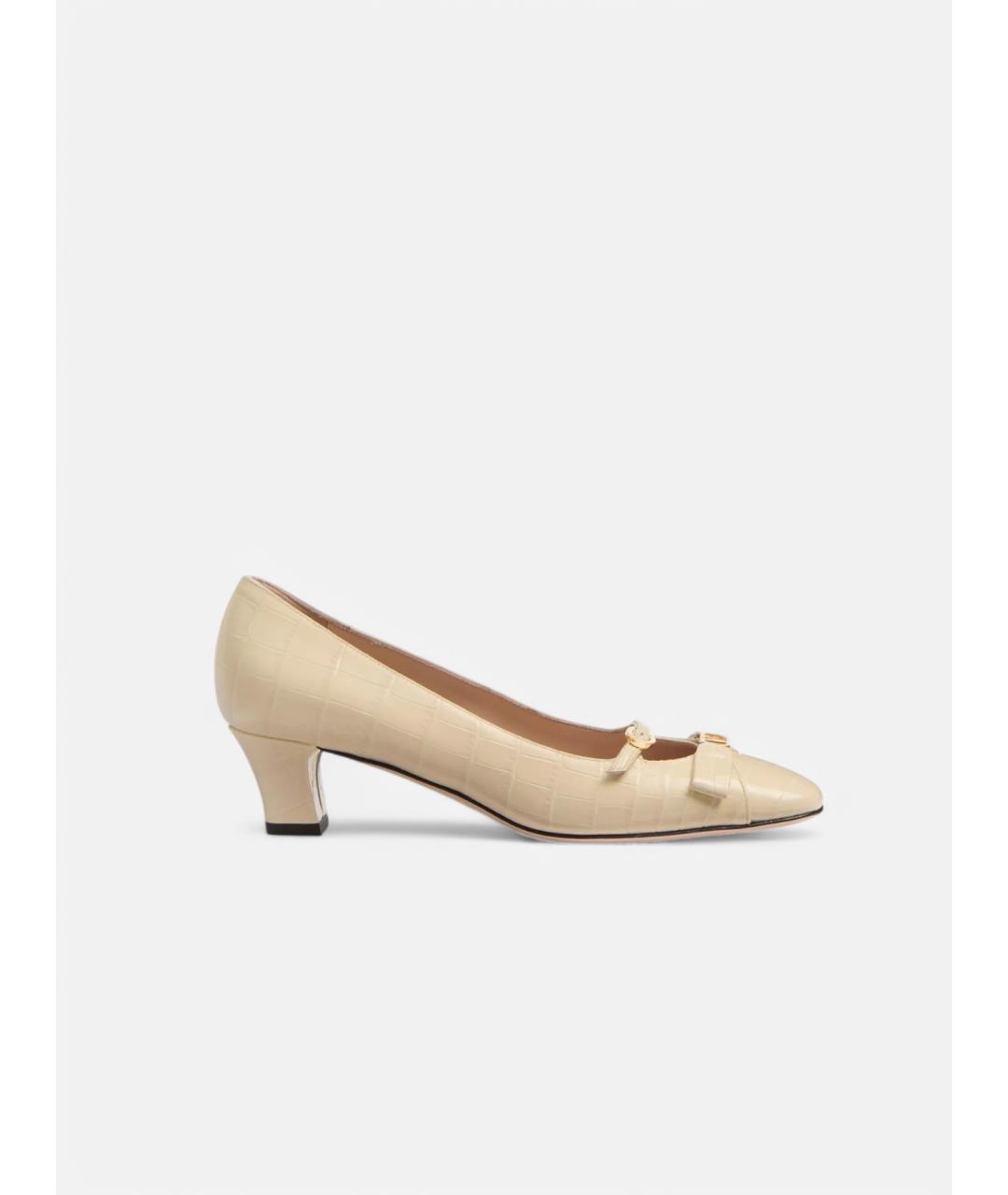 VALENTINO Бежевые кожаные туфли, фото 5