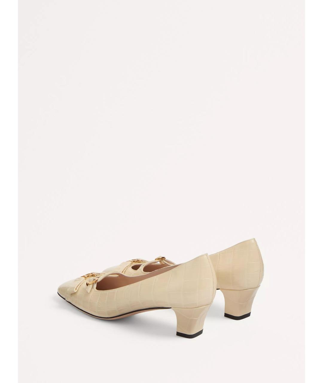 VALENTINO Бежевые кожаные туфли, фото 3