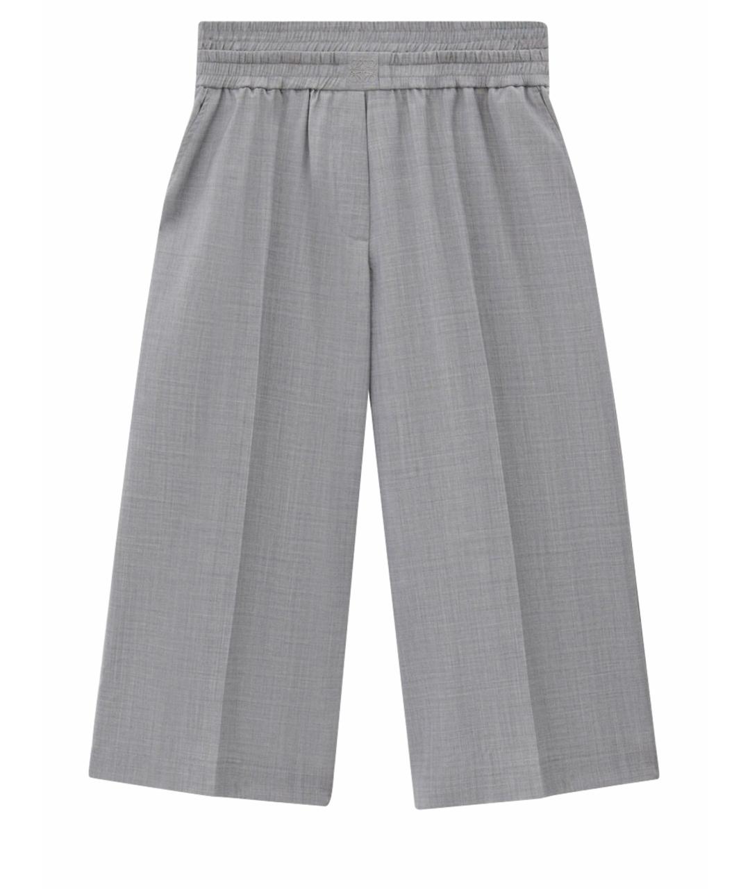 LOEWE Серые шерстяные кюлоты, фото 1