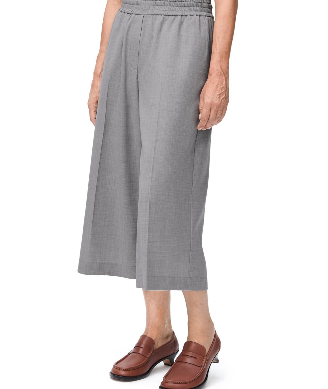 LOEWE Серые шерстяные кюлоты, фото 3