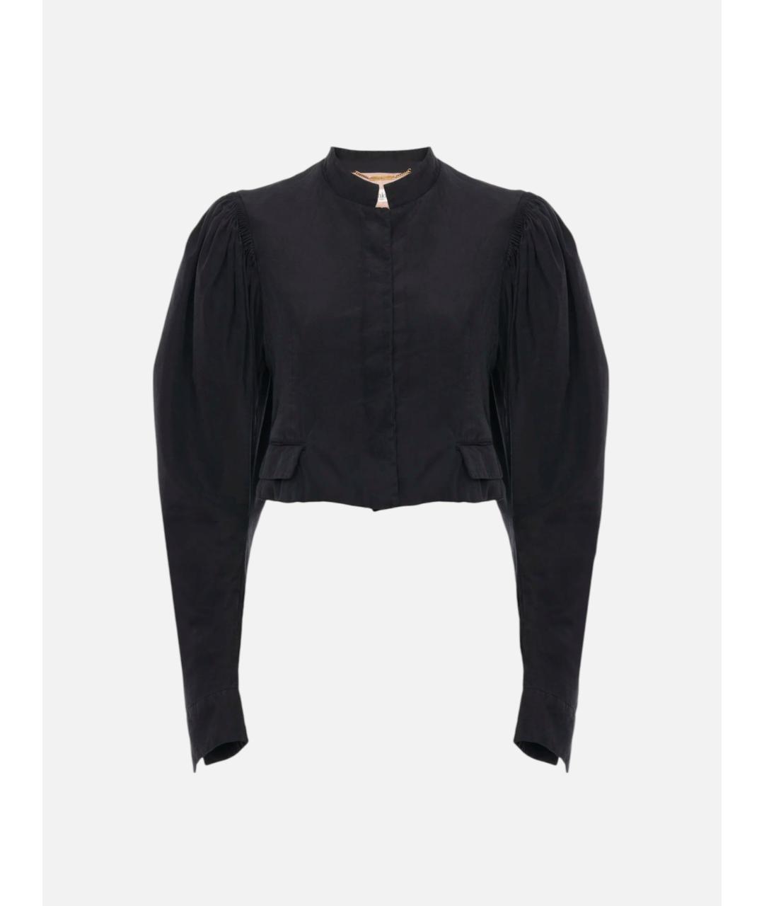CHLOE Черный шелковый жакет/пиджак, фото 5