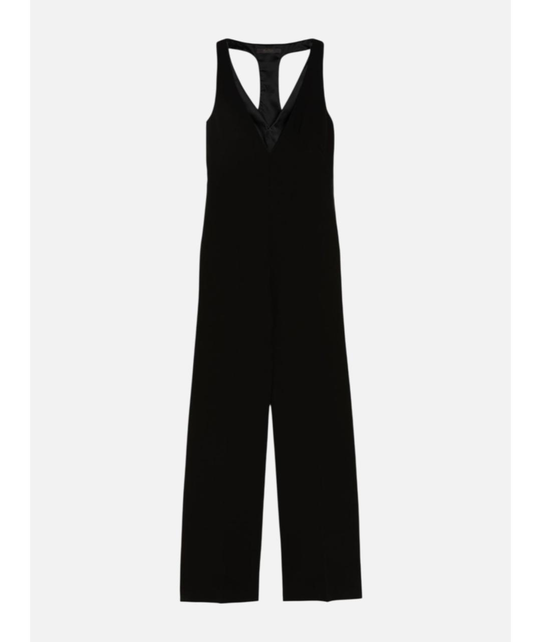 MAX MARA Черный ацетатный комбинезон, фото 5