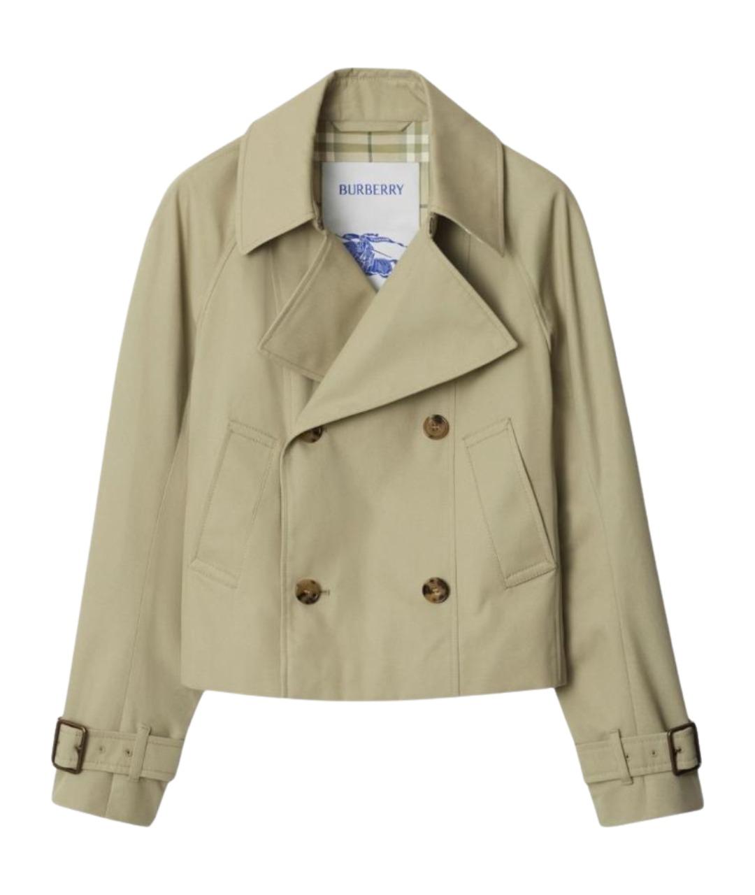 BURBERRY Хаки полиэстеровый тренч/плащ, фото 1