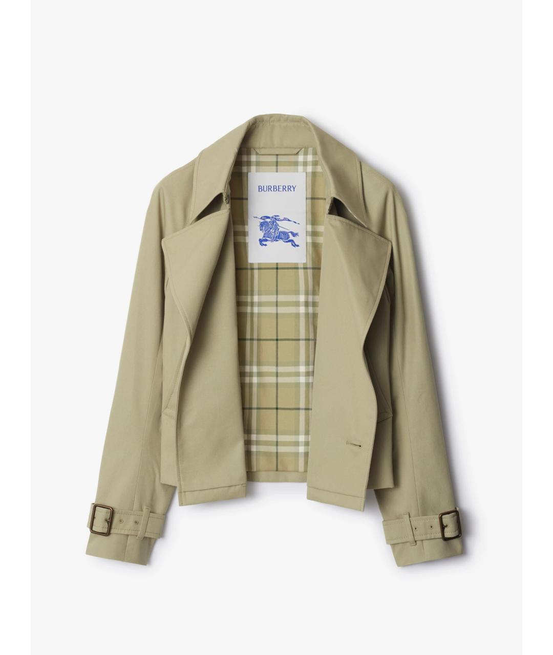 BURBERRY Хаки полиэстеровый тренч/плащ, фото 5