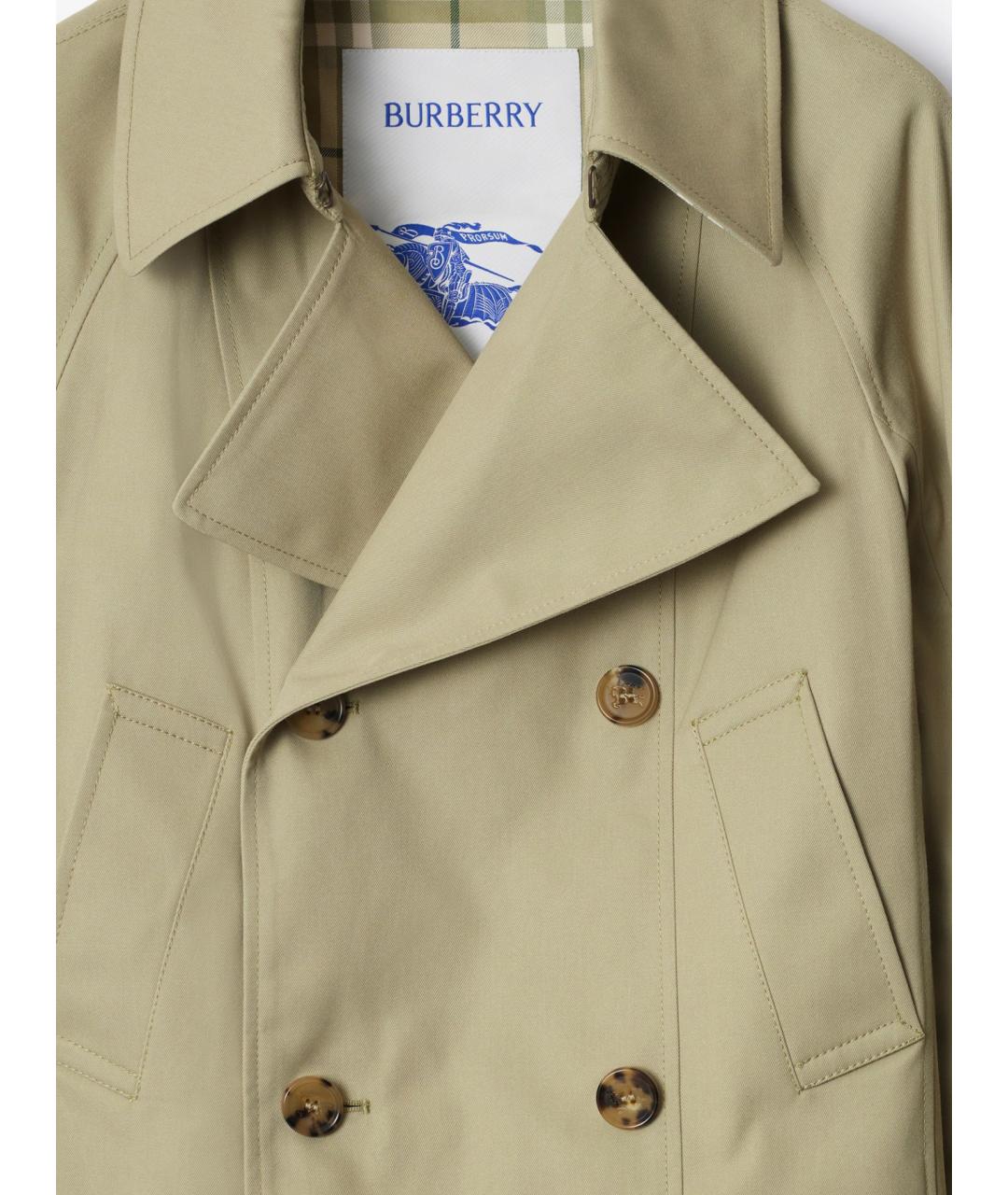 BURBERRY Хаки полиэстеровый тренч/плащ, фото 6