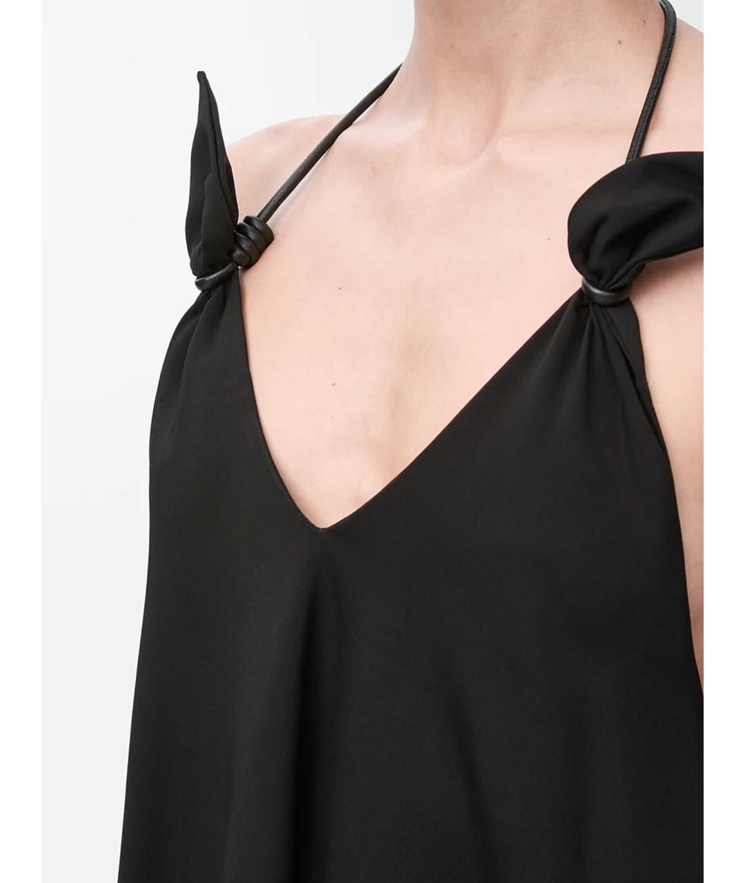LOEWE Черное вискозное коктейльное платье, фото 3