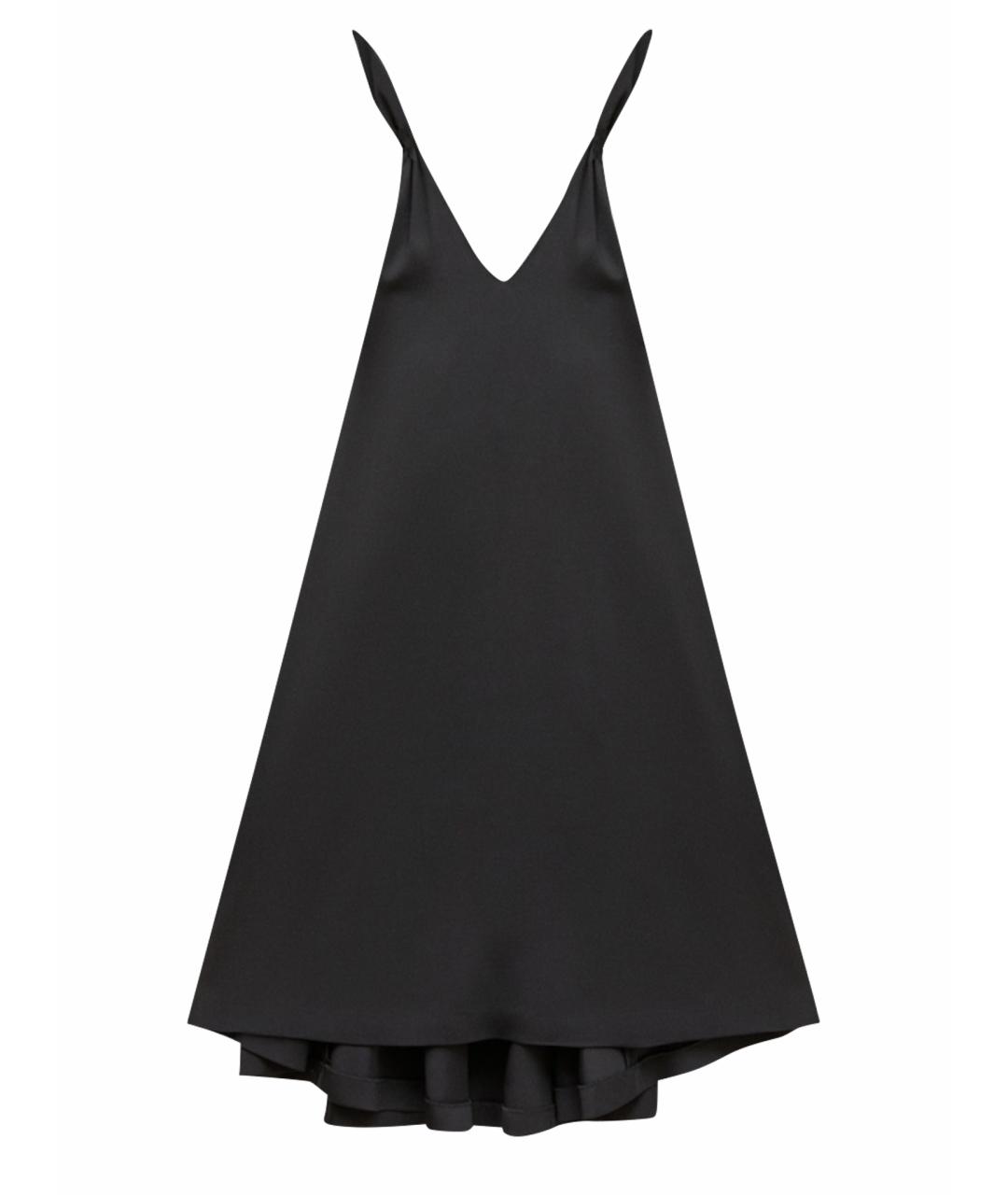 LOEWE Черное вискозное коктейльное платье, фото 1