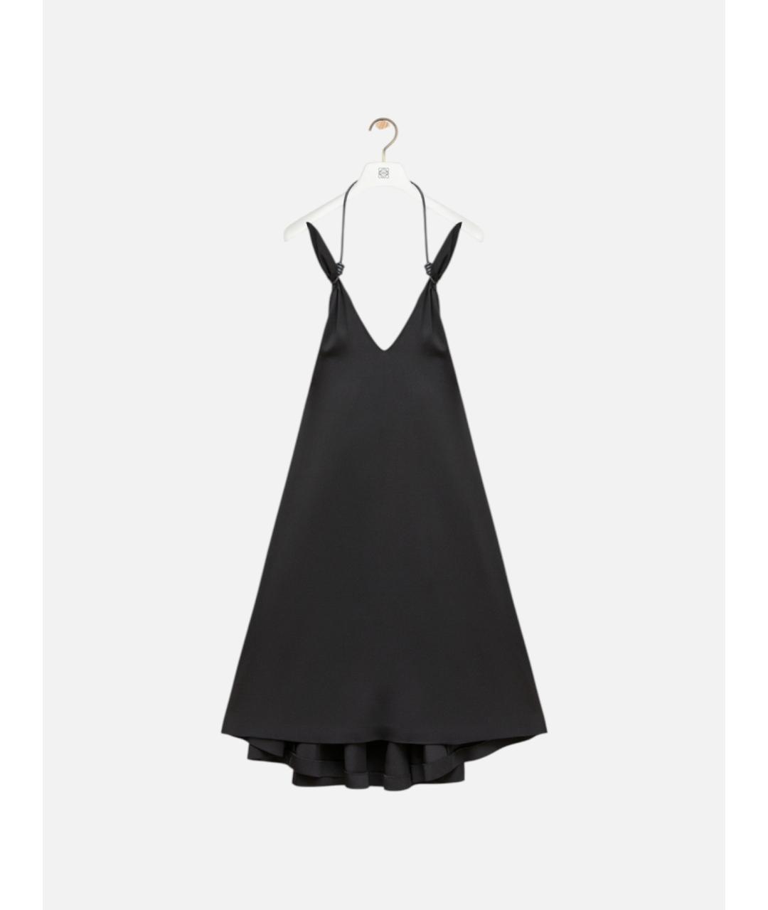 LOEWE Черное вискозное коктейльное платье, фото 5