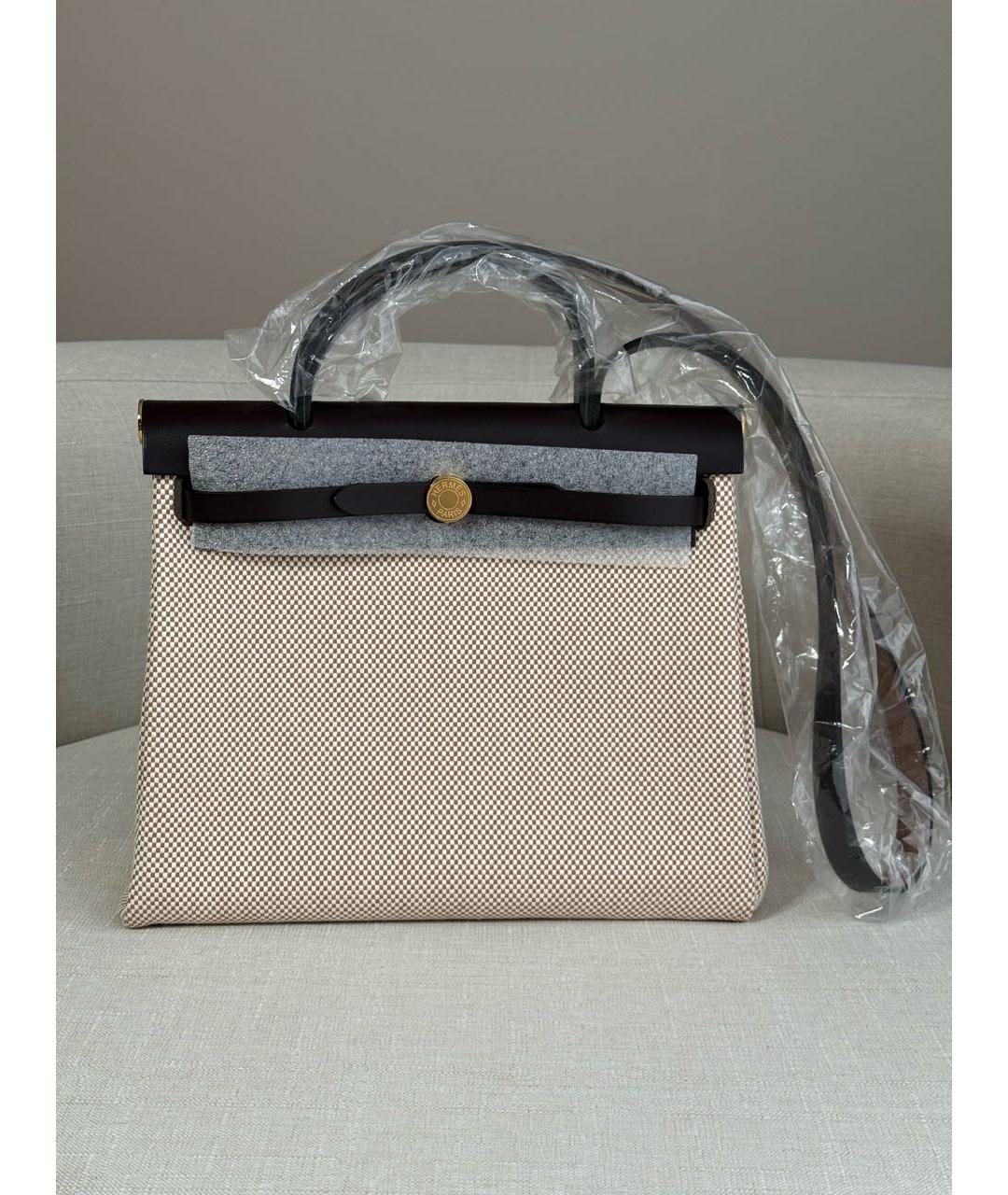 HERMES Бордовая тканевая сумка через плечо, фото 4