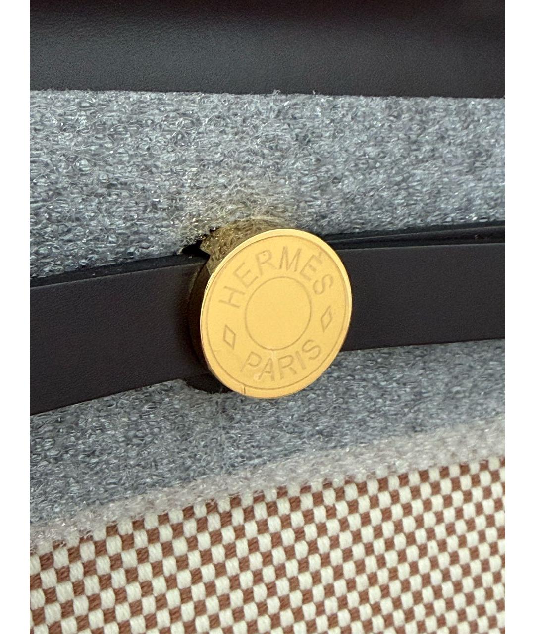 HERMES Бордовая тканевая сумка через плечо, фото 3