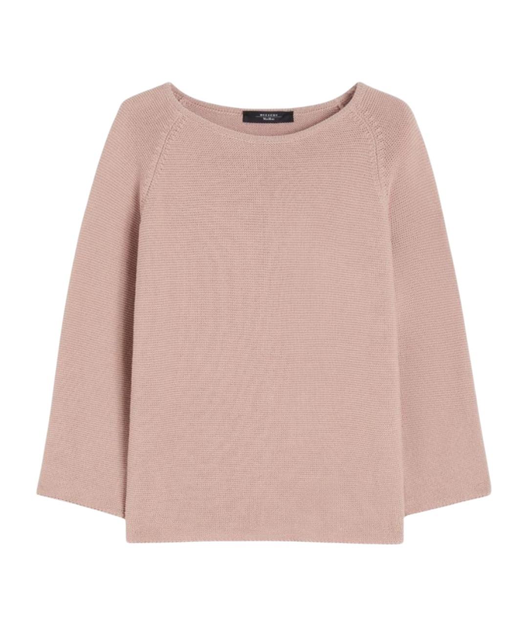 WEEKEND MAX MARA Розовый хлопковый джемпер / свитер, фото 1