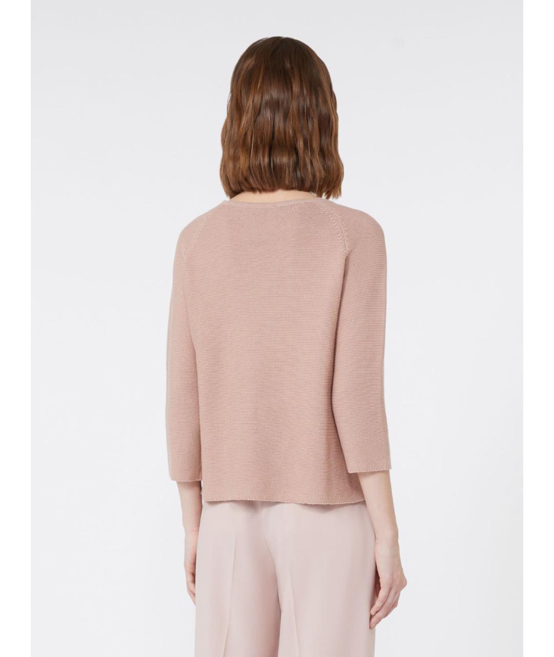 WEEKEND MAX MARA Розовый хлопковый джемпер / свитер, фото 3