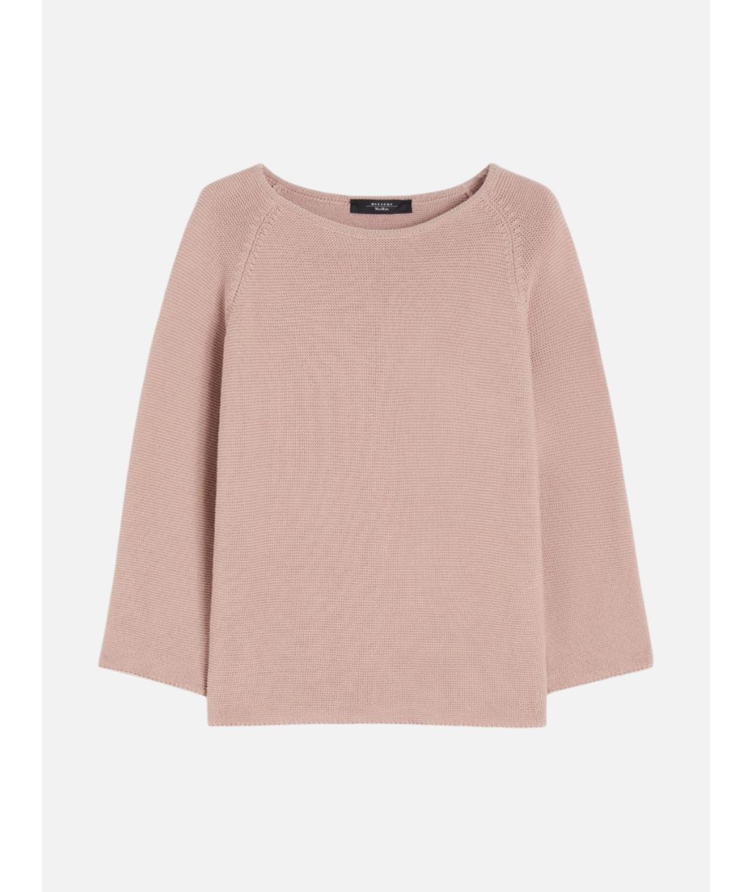 WEEKEND MAX MARA Розовый хлопковый джемпер / свитер, фото 5