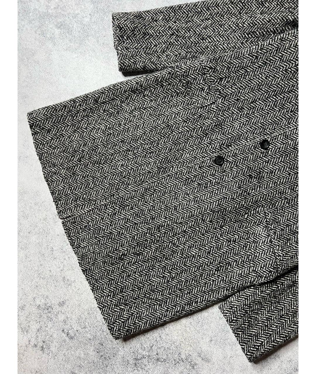 DOLCE&GABBANA Серое шерстяное пальто, фото 4