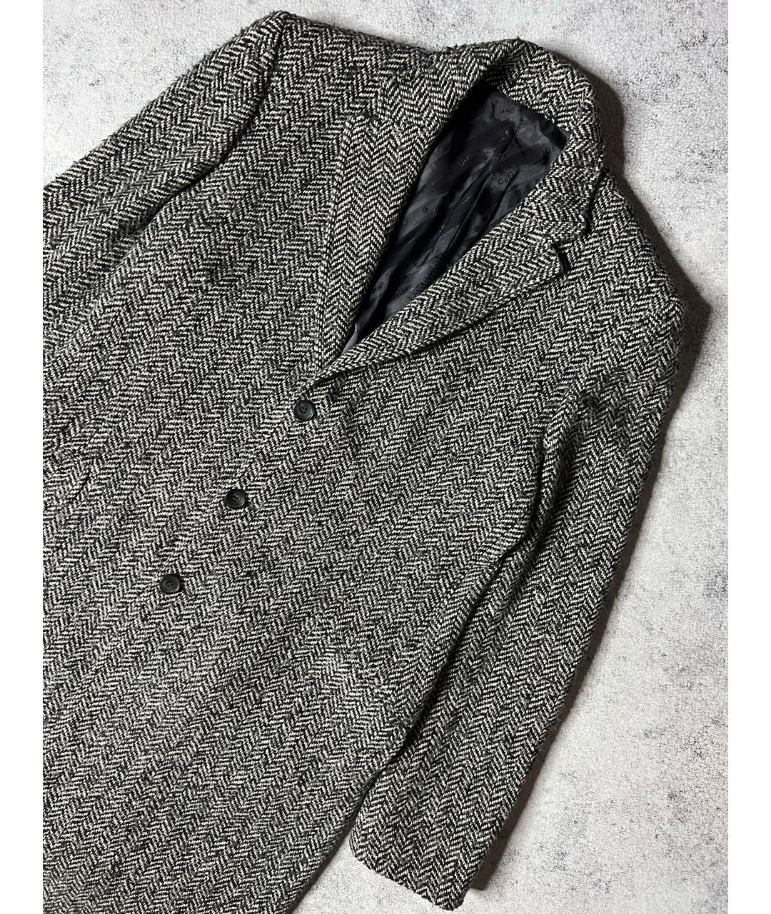 DOLCE&GABBANA Серое шерстяное пальто, фото 3