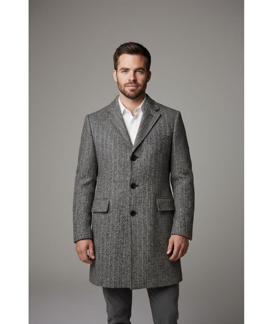 DOLCE&GABBANA Серое шерстяное пальто, фото 2