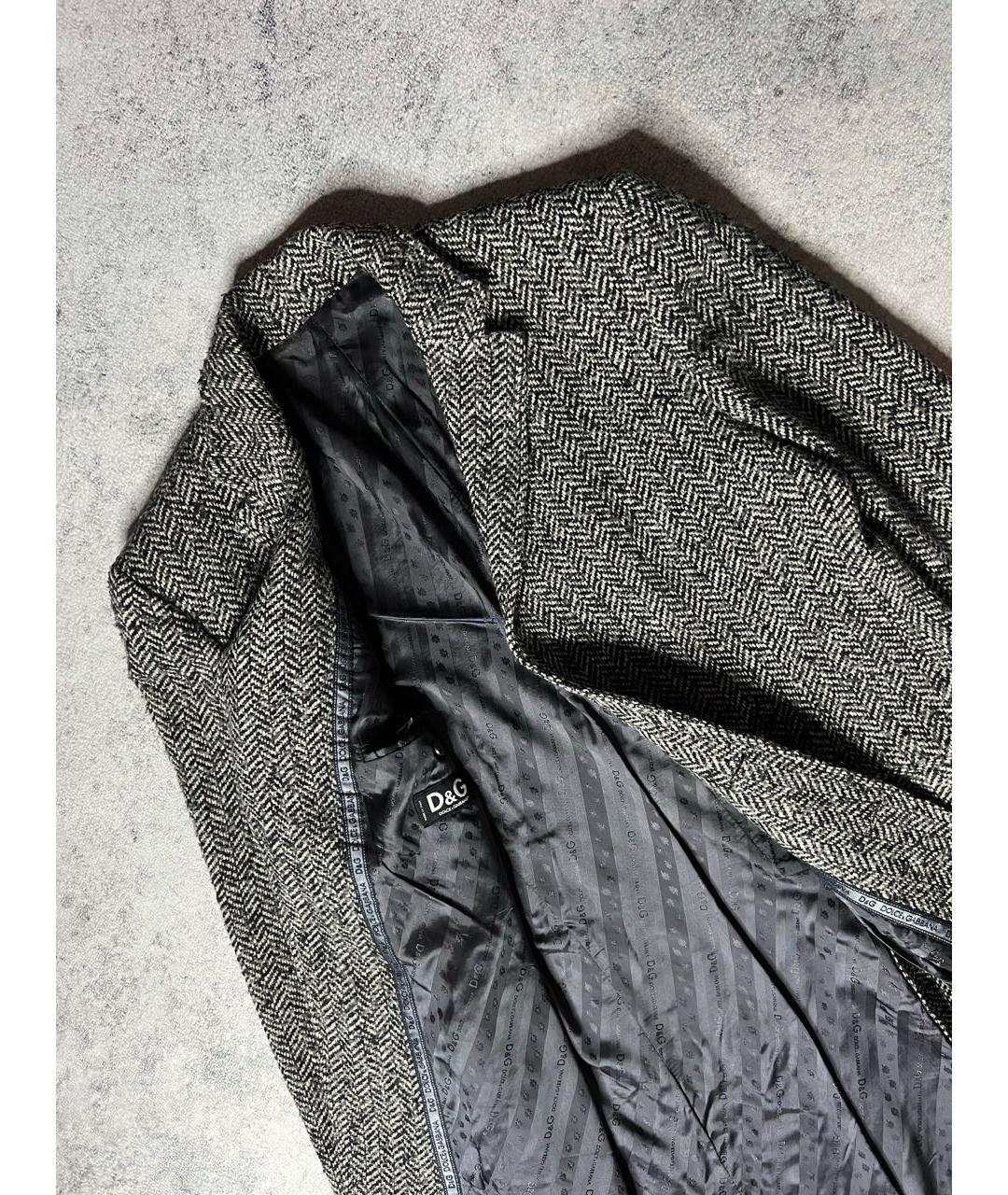 DOLCE&GABBANA Серое шерстяное пальто, фото 7