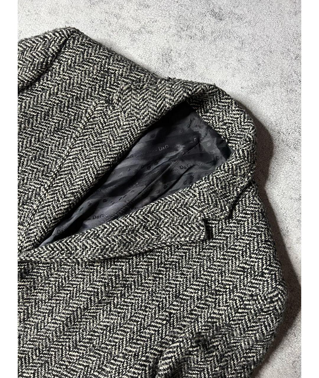 DOLCE&GABBANA Серое шерстяное пальто, фото 5