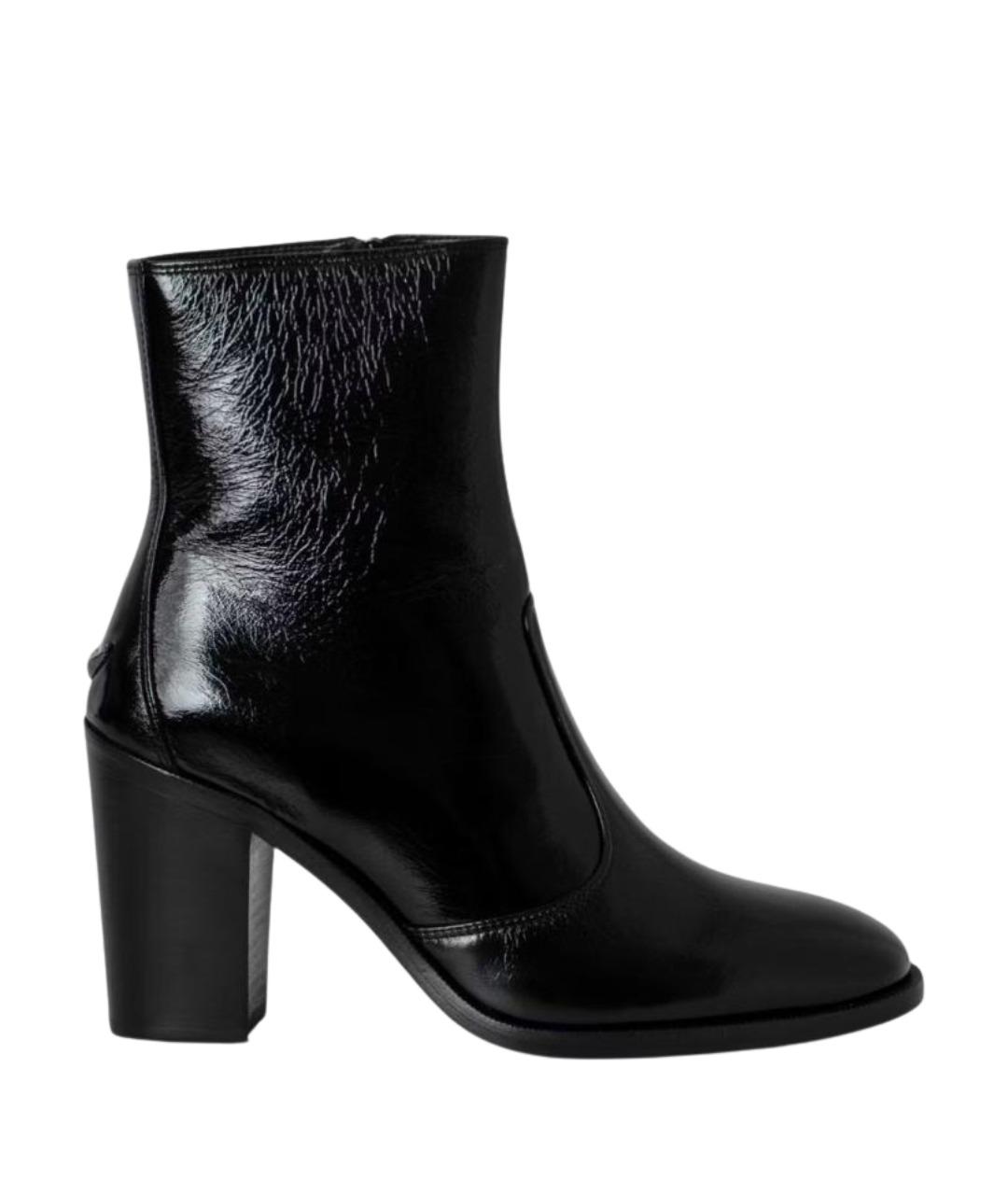 ZADIG & VOLTAIRE Черные кожаные ботильоны, фото 1