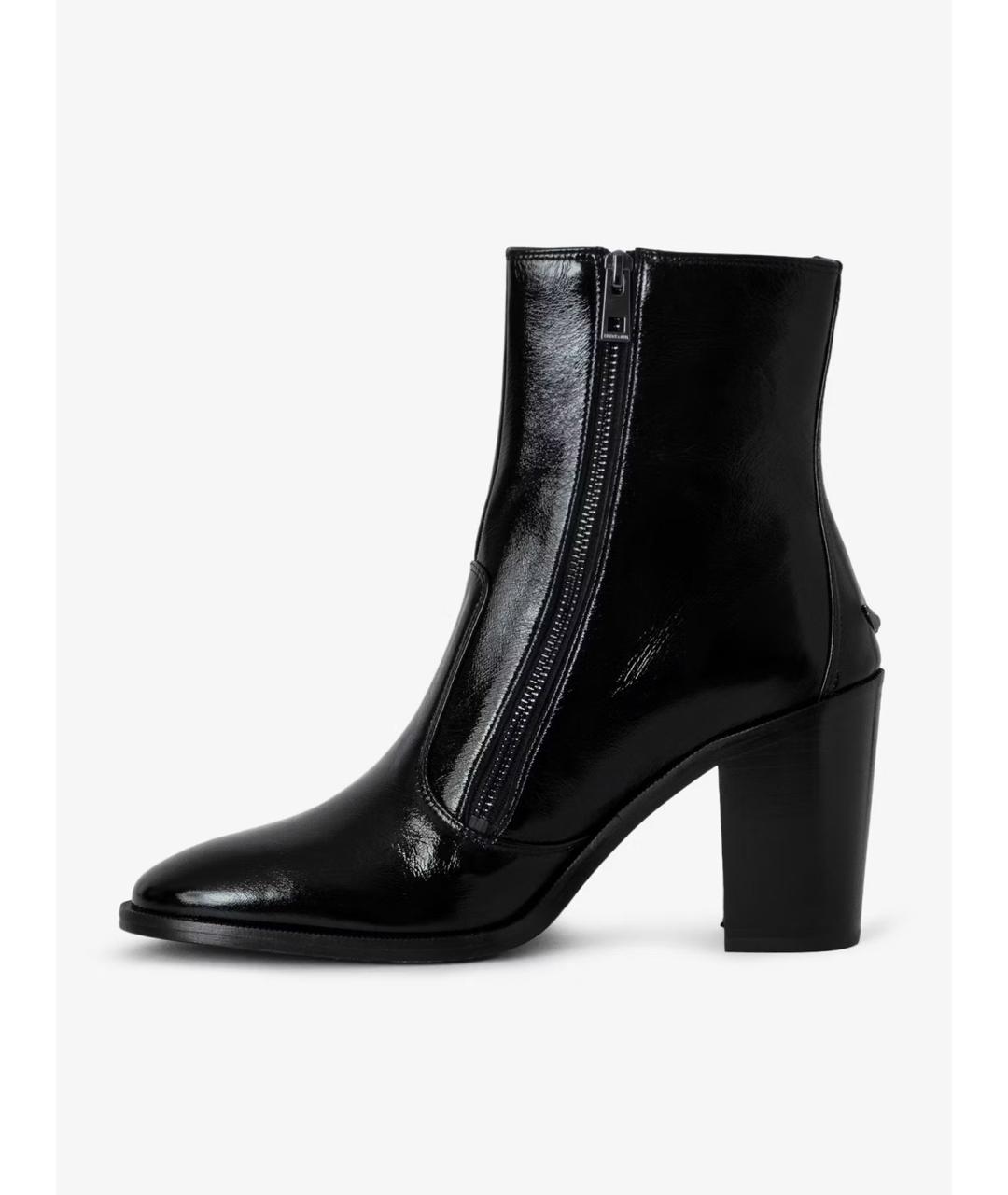 ZADIG & VOLTAIRE Черные кожаные ботильоны, фото 3