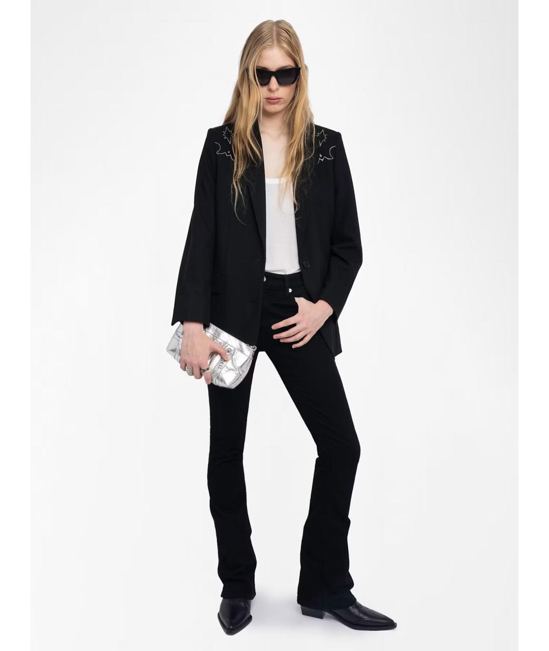 ZADIG & VOLTAIRE Черный полиэстеровый жакет/пиджак, фото 4