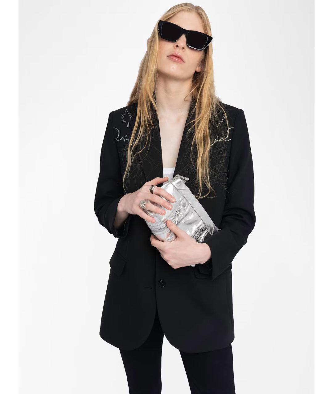 ZADIG & VOLTAIRE Черный полиэстеровый жакет/пиджак, фото 5