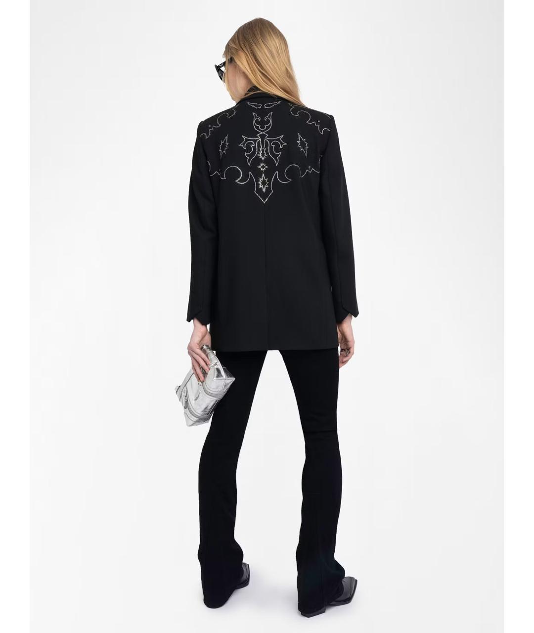 ZADIG & VOLTAIRE Черный полиэстеровый жакет/пиджак, фото 3