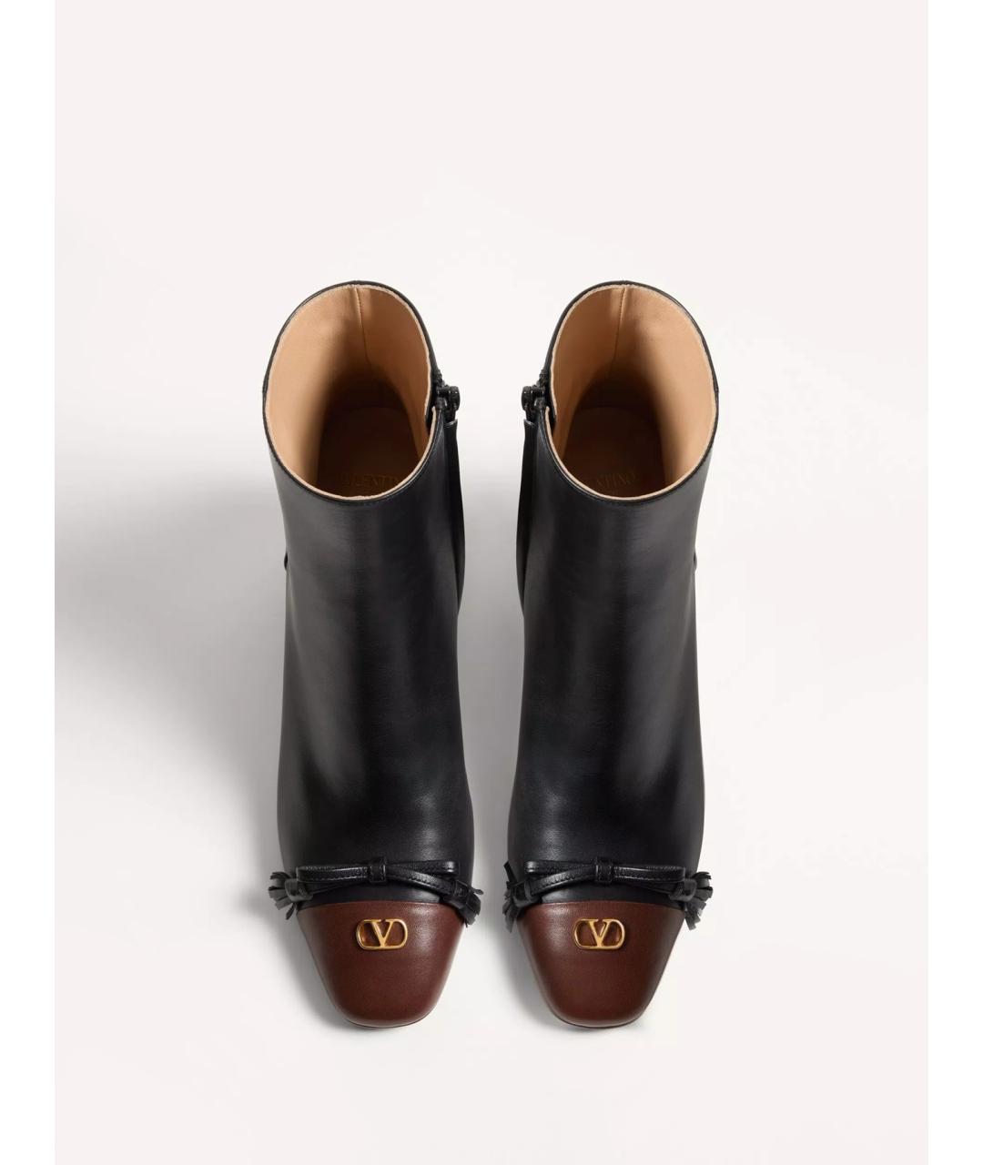 VALENTINO Черные кожаные ботильоны, фото 3