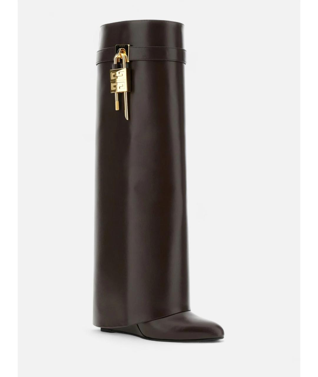 GIVENCHY Коричневые кожаные сапоги, фото 2